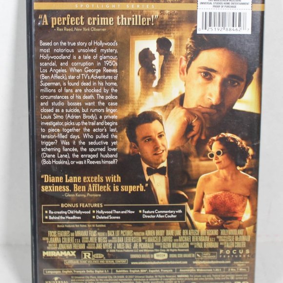 Hollywoodland DVD Movie Ben Affleck Diane Lane Adrian Brody - Picture 2 of 2